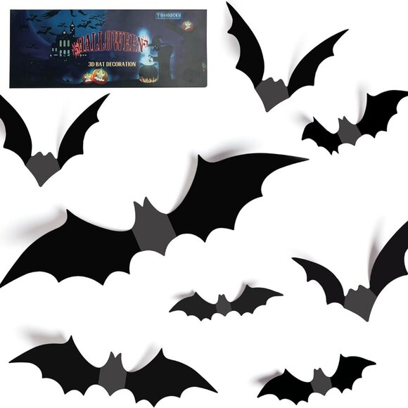 Other - Halloween Decorations Bats Wall Decor Halloween Party Decorations Indoor Outdoor
